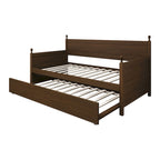 Lit de jour double en bois de style moderne du milieu du siècle avec lit gigogne CraftPorch