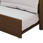 Lit de jour double en bois de style moderne du milieu du siècle avec lit gigogne CraftPorch