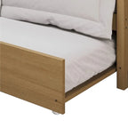 Lit de jour double en bois de style moderne du milieu du siècle avec lit gigogne CraftPorch