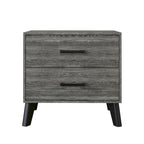 Table de chevet en bois à 2 tiroirs de style classique CraftPorch