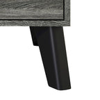 Table de chevet en bois à 2 tiroirs de style classique CraftPorch
