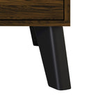 Table de chevet en bois à 2 tiroirs de style classique CraftPorch