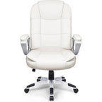 Fauteuil de bureau Bossin pour grandes tailles, dossier haut, fauteuil de direction ergonomique réglable en cuir, capacité 181 kg (400 lbs)
