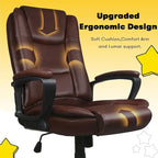 Fauteuil de bureau Bossin pour grandes tailles, dossier haut, fauteuil de direction ergonomique réglable en cuir, capacité 181 kg (400 lbs)