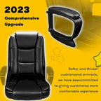 Fauteuil de bureau Bossin pour grandes tailles, dossier haut, fauteuil de direction ergonomique réglable en cuir, capacité 181 kg (400 lbs)