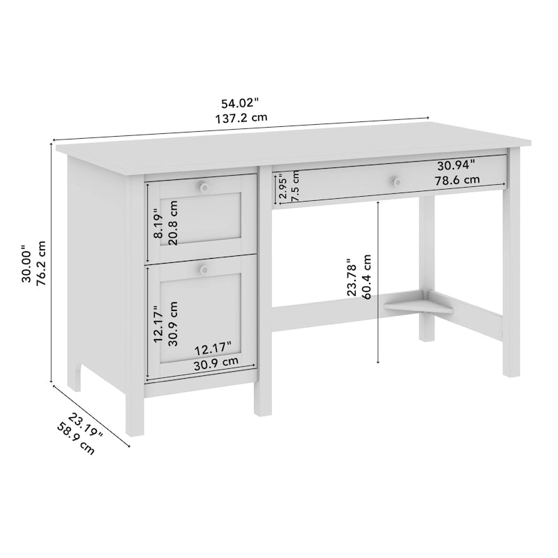 Bureau d'ordinateur Mayfield 54W avec tiroirs par Bush Furniture