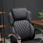 Fauteuil de bureau Vinsetto robuste, capacité de 159 kg, revêtement en maille et similicuir, ergonomique à bascule, hauteur réglable et roulettes