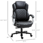 Fauteuil de bureau Vinsetto robuste, capacité de 159 kg, revêtement en maille et similicuir, ergonomique à bascule, hauteur réglable et roulettes