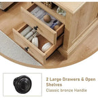 Table de chevet vintage en bois avec station de recharge, table d'appoint, table de chevet