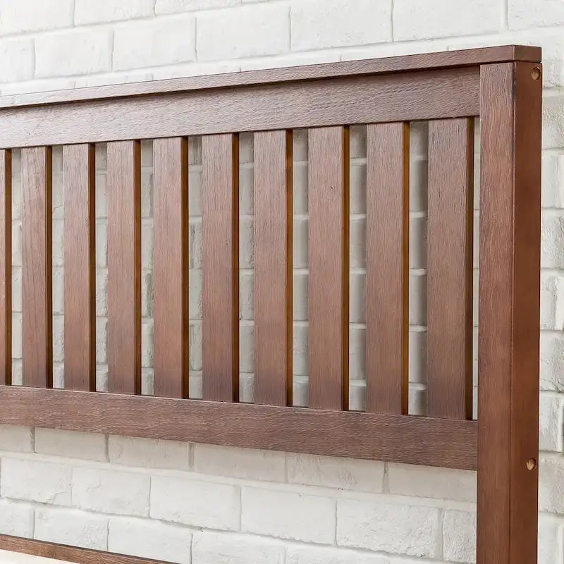 Lit plateforme Priage by Zinus en bois massif couleur expresso antique