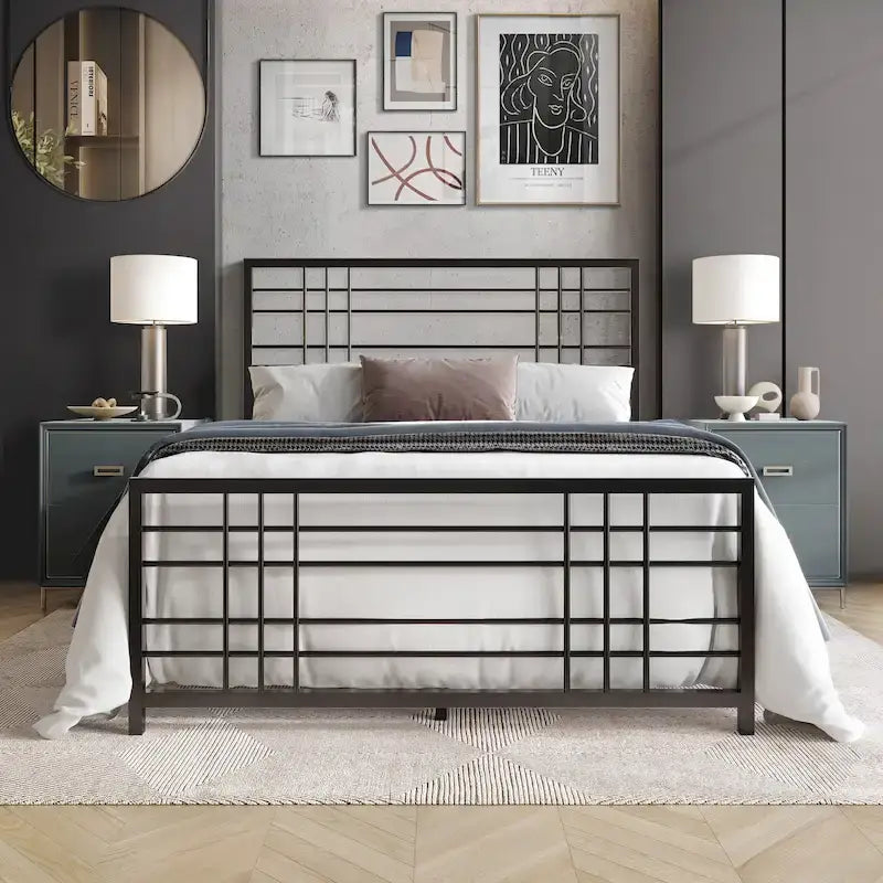 CraftPorch Simple Clean-lined Metal Bed