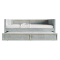 Lit de jour CraftPorch Deluxe en velours, format simple, avec lit gigogne