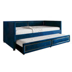 Lit de jour CraftPorch Deluxe en velours, format simple, avec lit gigogne