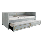 Lit de jour CraftPorch Deluxe en velours, format simple, avec lit gigogne