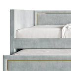 Lit de jour CraftPorch Deluxe en velours, format simple, avec lit gigogne