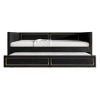 Lit de jour CraftPorch Deluxe en velours, format simple, avec lit gigogne
