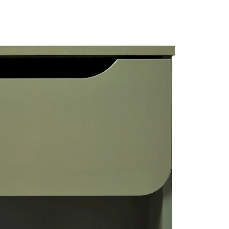 Table de chevet moderne à 1 tiroir avec niche Middlebrook Designs