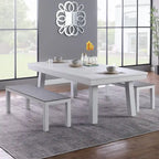 Ensemble table de billard Laguna pour intérieur/extérieur, 2,13 m (7 pi), en ardoise, avec 2 bancs et accessoires, finition blanche.