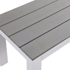 Ensemble table de billard Laguna pour intérieur/extérieur, 2,13 m (7 pi), en ardoise, avec 2 bancs et accessoires, finition blanche.