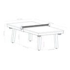 Ensemble table de billard Laguna pour intérieur/extérieur, 2,13 m (7 pi), en ardoise, avec 2 bancs et accessoires, finition blanche.
