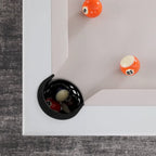 Ensemble table de billard Laguna pour intérieur/extérieur, 2,13 m (7 pi), en ardoise, avec 2 bancs et accessoires, finition blanche.