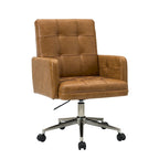 Chaise de bureau moderne Lorenz en cuir végan réglable en hauteur avec 5 roulettes par HULALA HOME