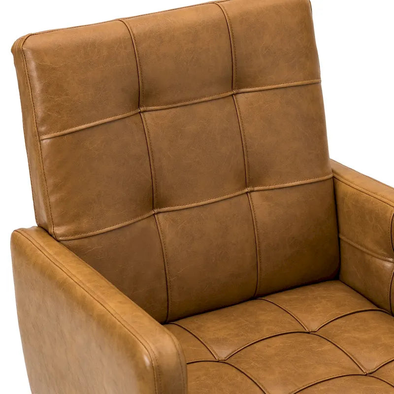 Chaise de bureau moderne Lorenz en cuir végan réglable en hauteur avec 5 roulettes par HULALA HOME