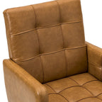 Chaise de bureau moderne Lorenz en cuir végan réglable en hauteur avec 5 roulettes par HULALA HOME
