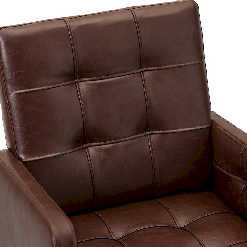 Chaise de bureau moderne Lorenz en cuir végan réglable en hauteur avec 5 roulettes par HULALA HOME