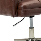 Chaise de bureau moderne Lorenz en cuir végan réglable en hauteur avec 5 roulettes par HULALA HOME