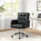 Chaise de bureau moderne Lorenz en cuir végan réglable en hauteur avec 5 roulettes par HULALA HOME