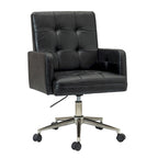 Chaise de bureau moderne Lorenz en cuir végan réglable en hauteur avec 5 roulettes par HULALA HOME