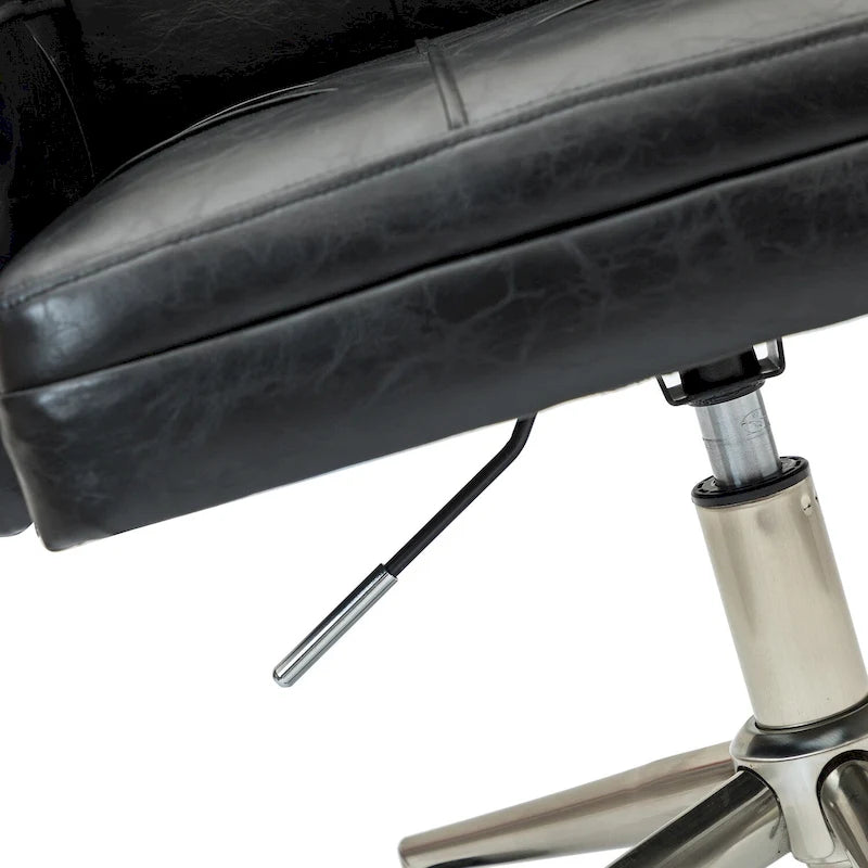 Chaise de bureau moderne Lorenz en cuir végan réglable en hauteur avec 5 roulettes par HULALA HOME