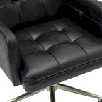 Chaise de bureau moderne Lorenz en cuir végan réglable en hauteur avec 5 roulettes par HULALA HOME