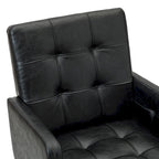Chaise de bureau moderne Lorenz en cuir végan réglable en hauteur avec 5 roulettes par HULALA HOME