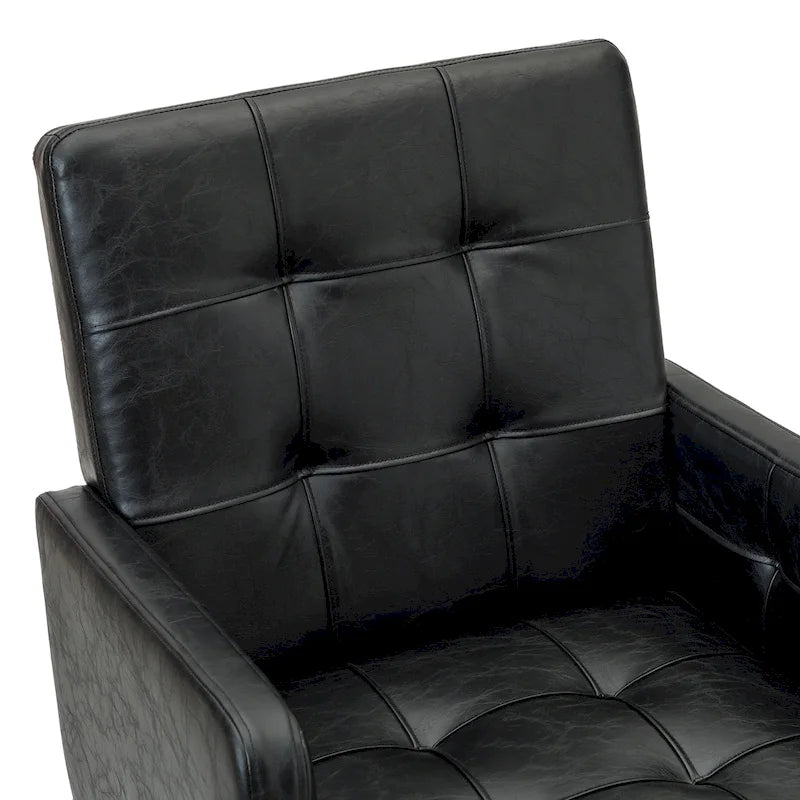Chaise de bureau moderne Lorenz en cuir végan réglable en hauteur avec 5 roulettes par HULALA HOME