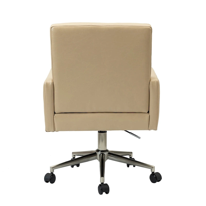 Chaise de bureau moderne Lorenz en cuir végan réglable en hauteur avec 5 roulettes par HULALA HOME