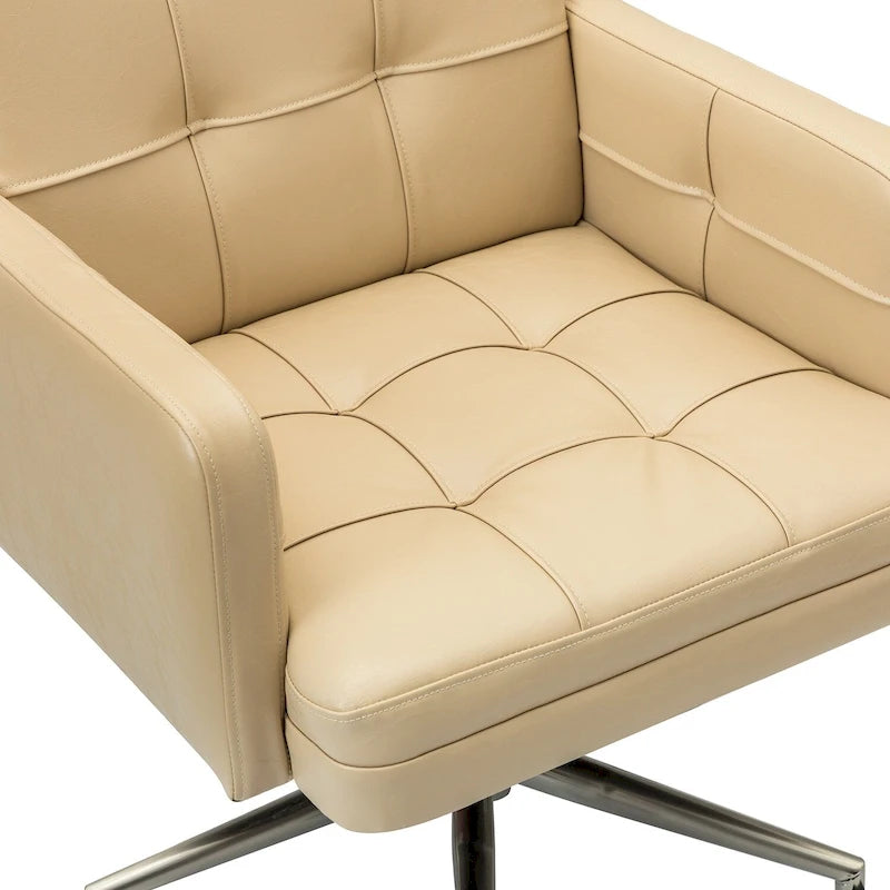 Chaise de bureau moderne Lorenz en cuir végan réglable en hauteur avec 5 roulettes par HULALA HOME