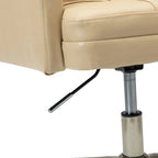 Chaise de bureau moderne Lorenz en cuir végan réglable en hauteur avec 5 roulettes par HULALA HOME