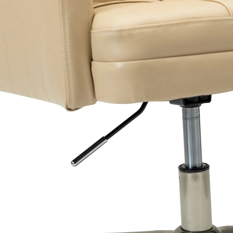 Chaise de bureau moderne Lorenz en cuir végan réglable en hauteur avec 5 roulettes par HULALA HOME