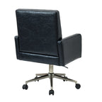 Chaise de bureau moderne Lorenz en cuir végan réglable en hauteur avec 5 roulettes par HULALA HOME