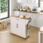 Îlot de cuisine mobile avec armoire de rangement