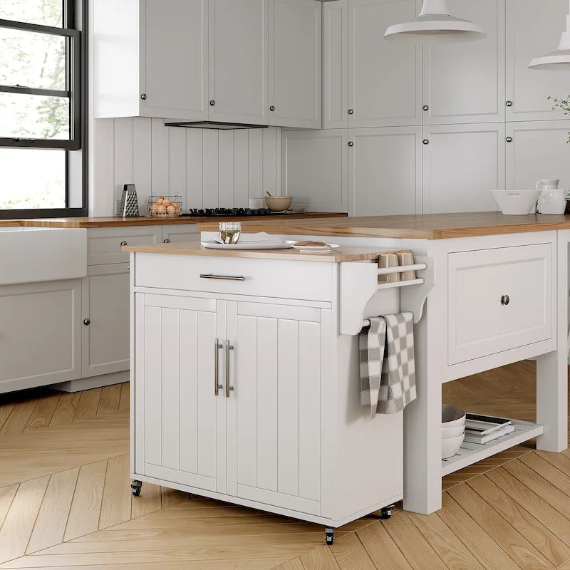 Îlot de cuisine mobile avec armoire de rangement