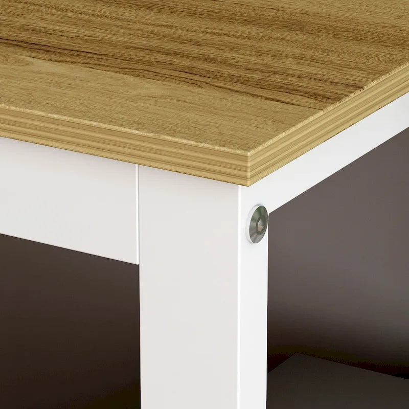Bureau de direction en forme de L avec 3 tiroirs pour la maison et le bureau
