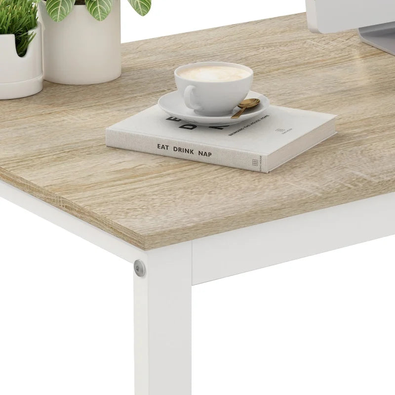 Bureau de direction en forme de L avec 3 tiroirs pour la maison et le bureau