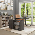 Bureau de direction en forme de L avec 3 tiroirs pour la maison et le bureau