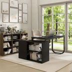 Bureau de direction en forme de L avec 3 tiroirs pour la maison et le bureau
