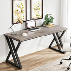 Bureau d'ordinateur robuste de 55 pouces, bureau de bureau