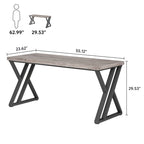 Bureau d'ordinateur robuste de 55 pouces, bureau de bureau