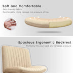 Chaise de bureau pivotante moderne BOSSIN Criss Cross Chair sans accoudoirs et sans roulettes, rembourrée en tissu.